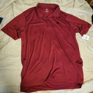 New Men's Adidas Burgandy Polo Shirt XXLT XXL Tall 2XLT NWT
